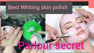 How to bleach your face at Home  parlour secret whiting Skin polish Tips  trickuses [upl. by Akerdnuhs]