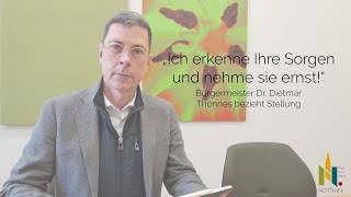 Bürgermeister Dr Dietmar Thönnes äußert sich zur Stimmung im Dorf [upl. by Arimahs685]