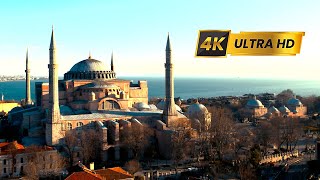 4K Drone  Beautiful Hagia Sophia Istanbul [upl. by Naes]