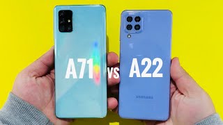 Samsung Galaxy A22 vs Samsung Galaxy A71 [upl. by Eirolav]