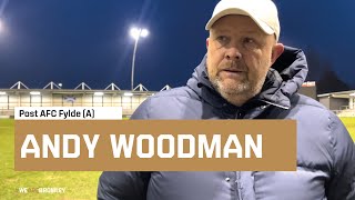 Andy Woodman after Fylde defeat [upl. by Amilb]