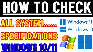 How to check computer specifications in windows 1011  DXDIAG  Method1 [upl. by Hendrick]