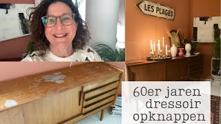 60er jaren dressoir opknappen  Kringloop upcycle  vintage dressoir [upl. by Nwotna]