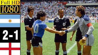 Argentina 21 England World Cup 1986  Full highlight  1080p HD  Diego Maradona [upl. by Adnohsor]