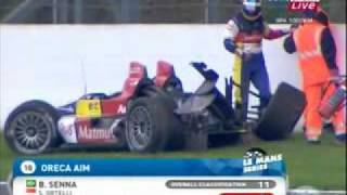 LMS  Bruno Senna Crash SpaFrancorchamps 2009 [upl. by Tiebout]