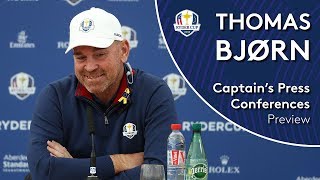 Ryder Cup Captain Thomas Bjørn – LIVE from Le Golf National [upl. by Haelahk673]