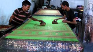 Hand block printing with wooden blocks in delhi india [upl. by Deirdre]