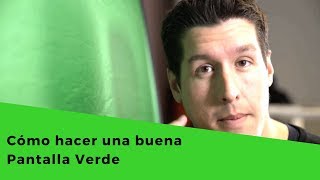 Cómo hacer una buena Pantalla Verde  Consejos de iluminación grabación y edición de green screen [upl. by Sivraj]