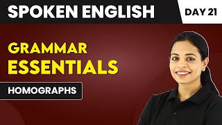 Homographs  Grammar Essentials Day 21  Spoken English Course📚 [upl. by Eelorac]