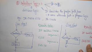 pseudo code  Sequence amp Selection logic  Part12  Design amp Algorithms  Lec4  Bhanu Priya [upl. by Ecirum731]