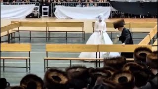 Skver Rebbe Dances Mitzvah Tantz At His Grandchild’s Wedding [upl. by Ahsieyn]