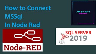 How to connect MSSQL In Node red [upl. by Egnalos]