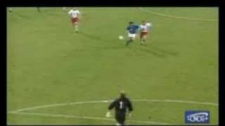 BAGGIO  1 goal against Poland 1997 WCQ98 [upl. by Dnomaj]