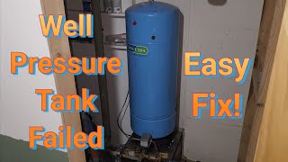 Replacing a well pressure tank due to a failed bladder watch till the end for a laugh [upl. by Procora]