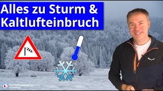 Sturmlage Dienstag Kaltlufteinbruch und Schnee [upl. by Yenrab]