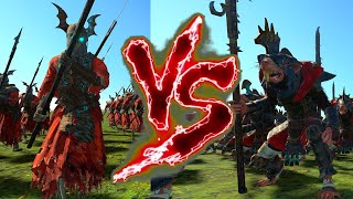 Grave Guard Halberds VS Stormvermin Halberds Total War Warhammer 3 [upl. by Annamaria]