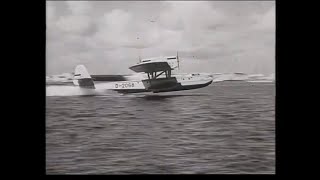 Lufthansa Dornier Do J IIa Bos Wal departure from Bathurst Gambia 1935 [upl. by Canute]