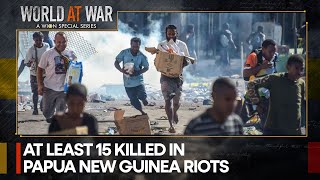 Papua New Guinea Riots Explode Unexplained Pay Cut Sparks Unrest  World At War [upl. by Otinauj]