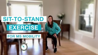 MS Mobility Exercise Sit to Stand  Exercise Snacks  Quick and Easy Strengthening [upl. by Eeniffar]