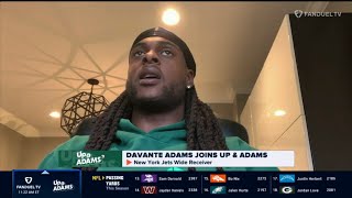 Davante Adams on rumor Jets are reportedly looking to part ways with Rodgers after the 2025 season [upl. by Nerine]