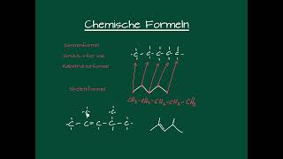 Chemie Strukturformel  Halbstrukturformel  Skelettformel [upl. by Olaf]