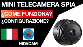 Mini Telecamera Spia Nascosta A9 HD App HIDVCAM [upl. by Tellford]