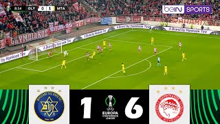 Maccabi Tel Aviv vs Olympiacos 16  UEFA Europa Conference League 202324  Match Highlights [upl. by Noskcaj]