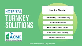 Turnkey Hospital Project End to End Solution Hospital Consultancy Services Acme Hospital Projects [upl. by Atteuqram]