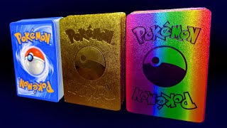 RAREST COOLEST POKEMON CARD COLLECTION  BLUE GOLDEN RAINBOW POKEMON CARDS pokemon pokémon [upl. by Aryad]