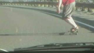 Longboarder Getting Hit by a Car [upl. by Taimi]