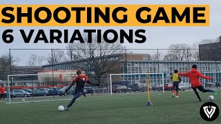 Shooting Game  6 Variations  Football Exercises  Soccer Drills  U13  U14 [upl. by Eniluqaj]