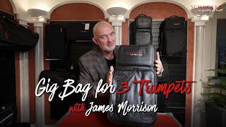 James Morrison introducing the Schagerl  Gard  Gig Bag for 3 Trumpets [upl. by Obocaj]