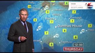 Prince Charles presents the weather forecast  BBC Scotland [upl. by Adnarram604]