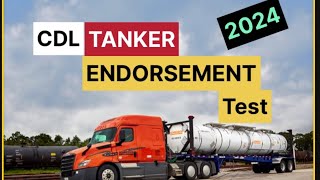 UsaDrivertest cdl tanker endorsement test 2024 dmv cdl tanker vehicle question answer practice [upl. by Trofmoc]