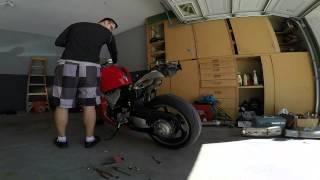 VFR800 Oem and R1 Exhaust Comparison [upl. by Lory]