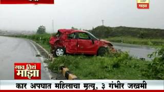 Gaon Tithe Majha 7pm  Wardha  Car accident  24 07 2016 [upl. by Myo217]