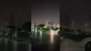 Corniche of Abu Dhabi United Arab Emirates UAE  Night View [upl. by Acinnad]