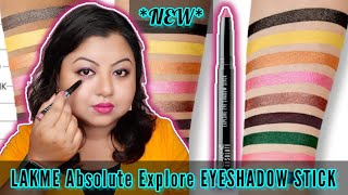 NEW Lakme Absolute Explore Eyeshadow Stick  Review amp Demo  Beauteous Reshmi [upl. by Atirb]