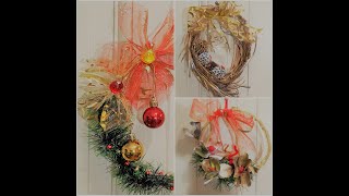 3 CORONA NAVIDEÑA FACIL YUTERAMAS SECAS Y ♻ DIY CHRISTMAS DECORATION IDEAS AT HOME FARMHOUSE STYLE [upl. by Dacie]