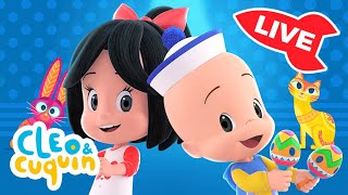 🔴 LIVE 🔴 Nursery Rhymes and children songs with Cleo and Cuquin [upl. by Bible]