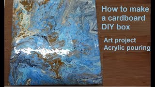 How to make a crdboard box  base for art canvas replacement for acrilic in minutes [upl. by Stent702]