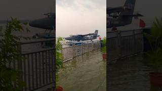 Seaplane Takeoff at Punnami Ghat Vijayawada seaplaneshortsnews telugu vlog aviation [upl. by Datnow]