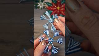 Schöne Schneeflocken🥰bastel handmade glitter geschenk christmas snowflakes diy kreativ [upl. by Heigl]