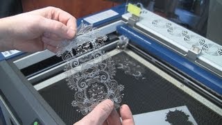 Laser Cut Paper  Intricate Lace Pattern with an Epilog Laser [upl. by Eilsek314]