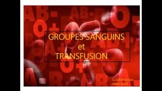 HEMATOLOGIE GROUPES SANGUINS et TRANSFUSION [upl. by Yemac]