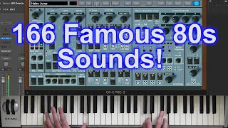 166 Famous 80s Sounds  How to play  OPX PRO3 [upl. by Aehtna]