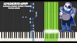 Canon underswap sans theme from Underswap  Hard mode Piano Tutorial Midi visualizer [upl. by Alten]