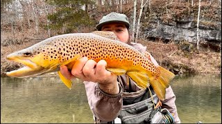 Fly Fishing Missouri  Current River winter [upl. by Oaoj]