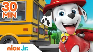 PAW Patrol Back to School Rescues amp Adventures  30 Minute Compilation  Nick Jr [upl. by Ahtennek]