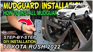 How to Install Mudguard Toyota Rush Daihatsu Terios 2022 2023 [upl. by Attennaej]